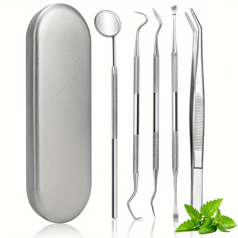 Stainless steel dental cleaning tools, dental tools, washable teeth cleaning tools, protecting teeth and oral care