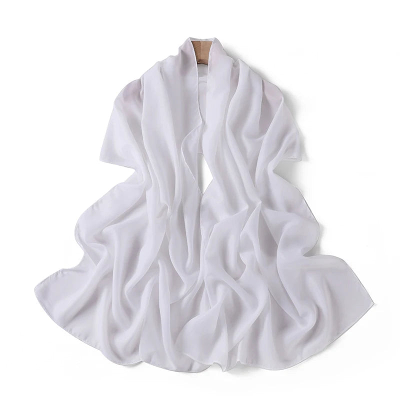 Muslim Chiffon Hijab Scarf for Women Solid Color Square Head Wrap Scarves Jersey Hijabs Islamic Turban Headband Shawl 180*70cm