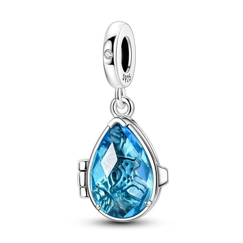 New 925 Sterling Silver Charms Beads Pendants Tree of Life Turtle Love Gemstone Sunflower Charms For Women Bracelet Jewelry Gift