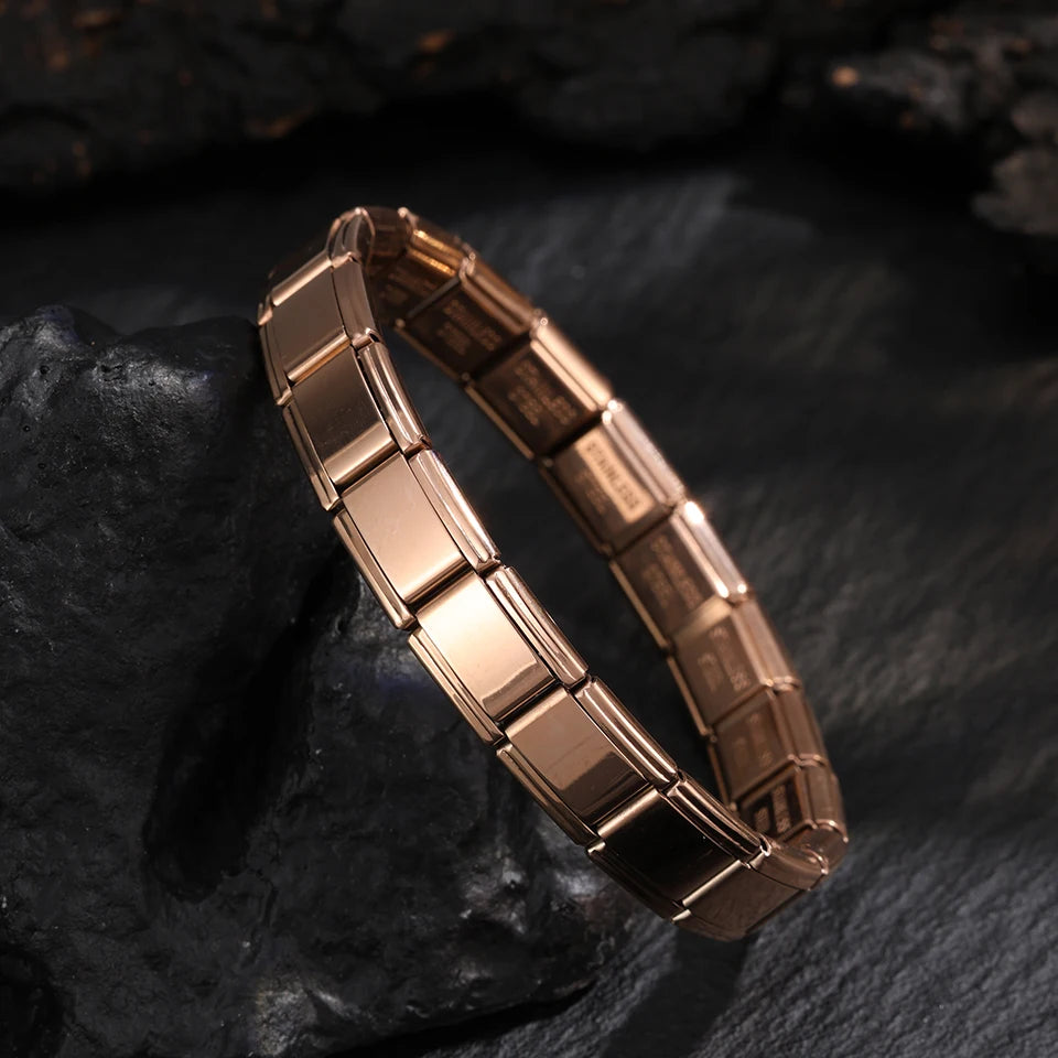 Italian Stainless Steel Square Bracelet