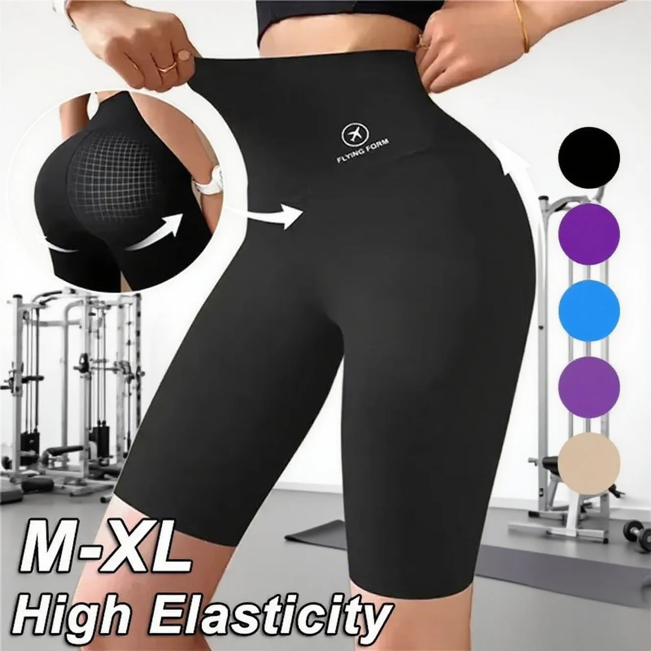 M-XL pantalones cortos deportivos para mujer, nuevos pantalones cortos para ciclismo, trotar, Fitness, cintura alta, Pues cortos