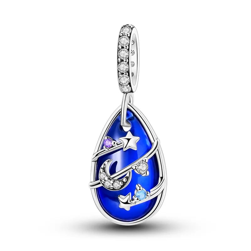 New 925 Sterling Silver Charms Beads Pendants Tree of Life Turtle Love Gemstone Sunflower Charms For Women Bracelet Jewelry Gift